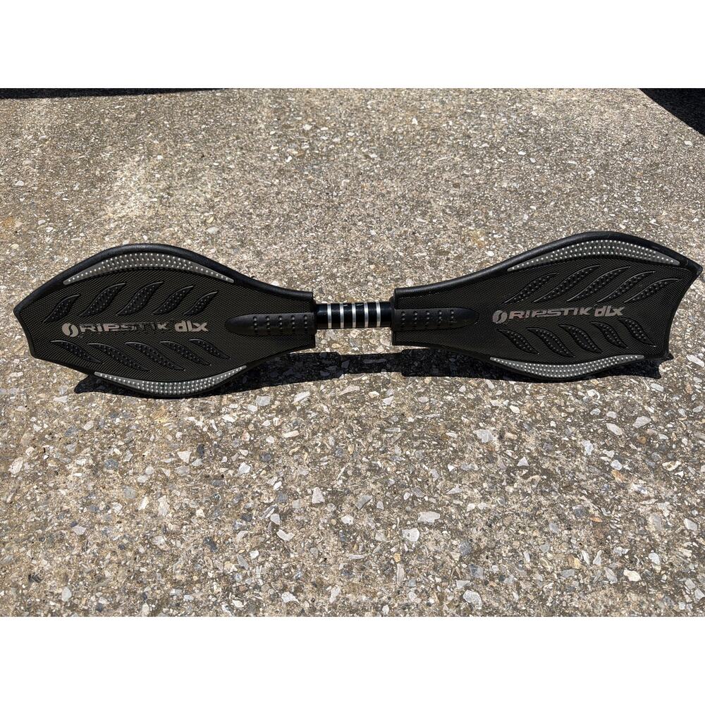 Razor RipStik DLX Caster Board Black Silver Waveboard 2 Wheel Skateboard Ride On